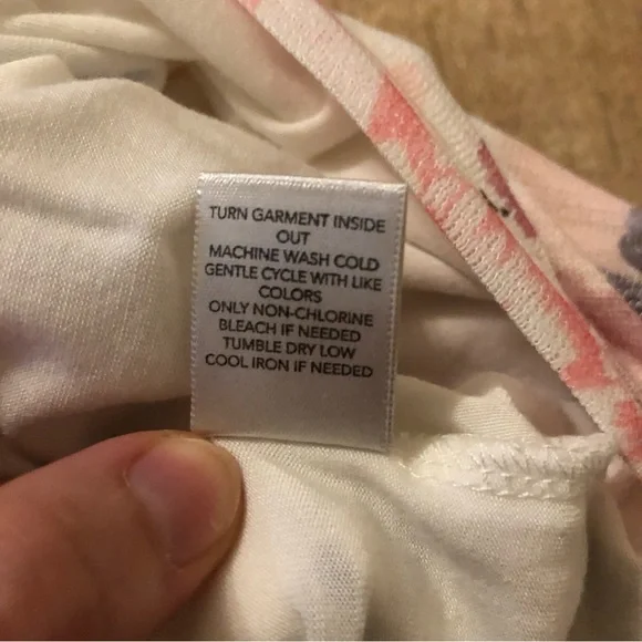 Christopher & Banks Abstract Floral Blouse 3/4 Length Sleeves built in tank top - Picture 10 of 10